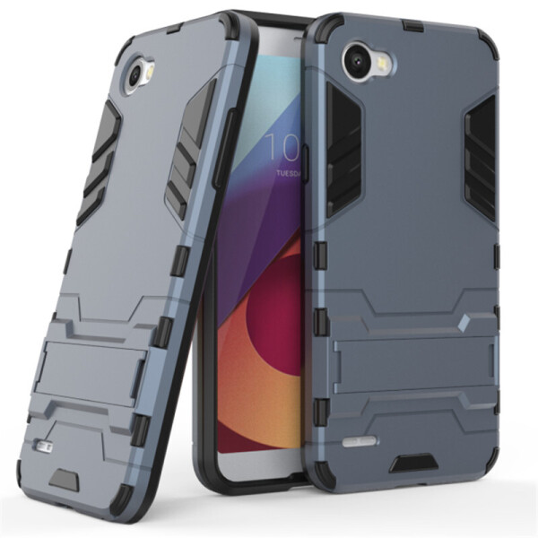 

Ударопрочный чехол-подставка Transformer для LG Q6 Prime M700 (Серый / Metal slate) (279284)