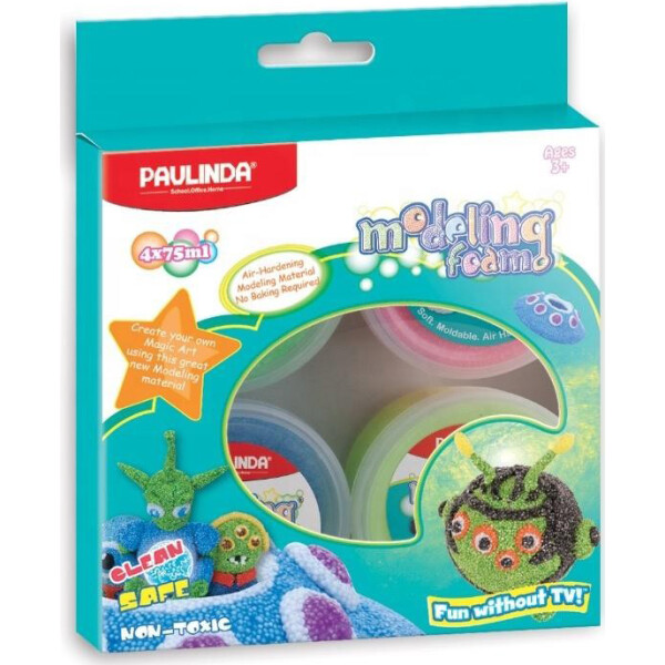 

Масса для лепки Paulinda Modeling foam 4*75мл PL-072504