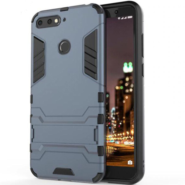

Ударопрочный чехол-подставка Transformer для Huawei Y6 Prime 2018 (Металл / Gun Metal) (664457)