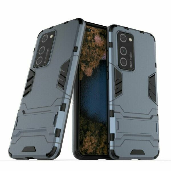 

Чехол Hybrid case для Huawei P40 Pro бампер с подставкой темно-синий