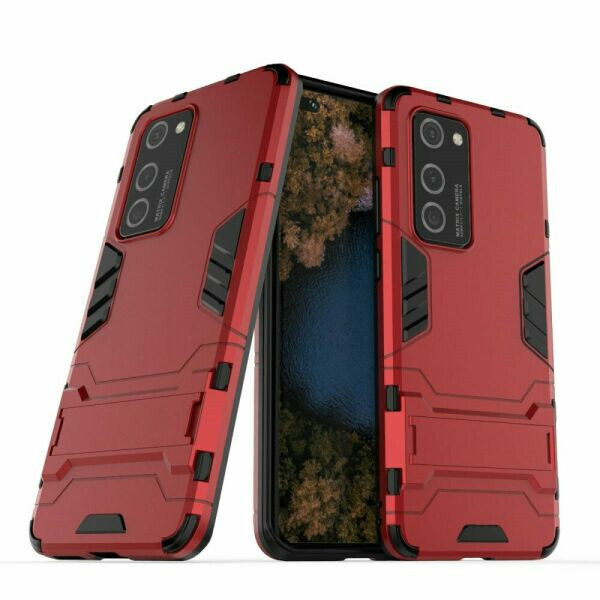 

Чехол Hybrid case для Huawei P40 Pro бампер с подставкой красный