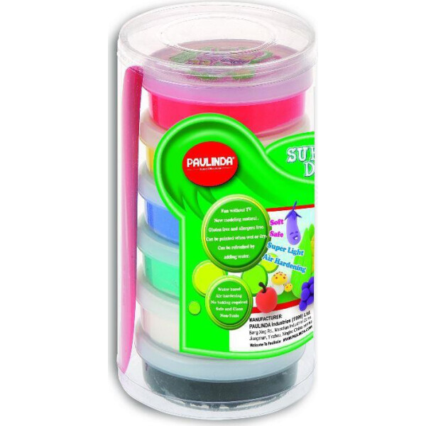 

Масса для лепки Paulinda Super Dough 6*14г пластиковый бокс PL-081051