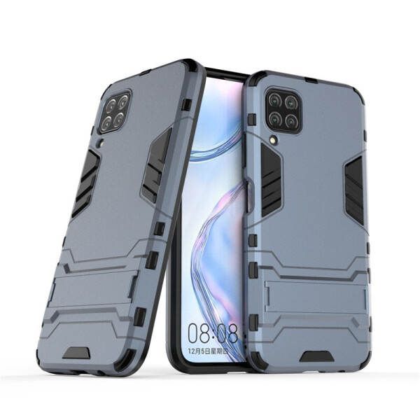

Чехол Hybrid case для Huawei P40 Lite бампер с подставкой темно-синий