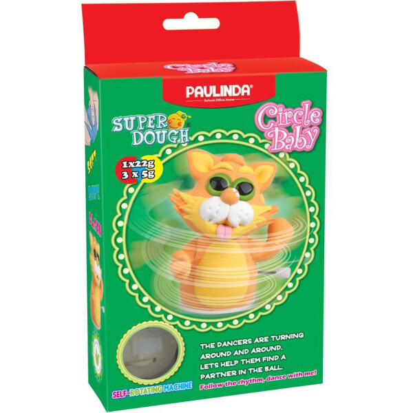 

Масса для лепки Paulinda Super Dough Circle Baby Кот заводной механизм оранжевый PL-081177-4