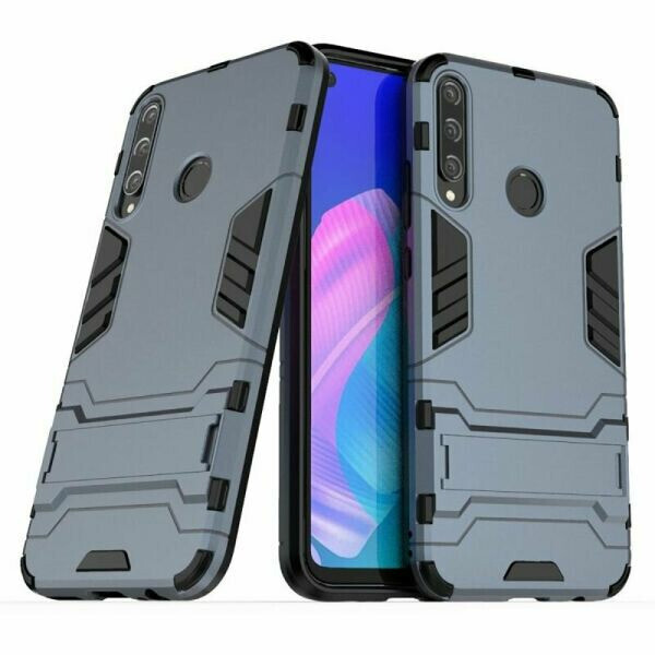

Чехол Hybrid case для Huawei P40 Lite E бампер с подставкой темно-синий