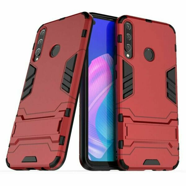 

Чехол Hybrid case для Huawei P40 Lite E бампер с подставкой красный