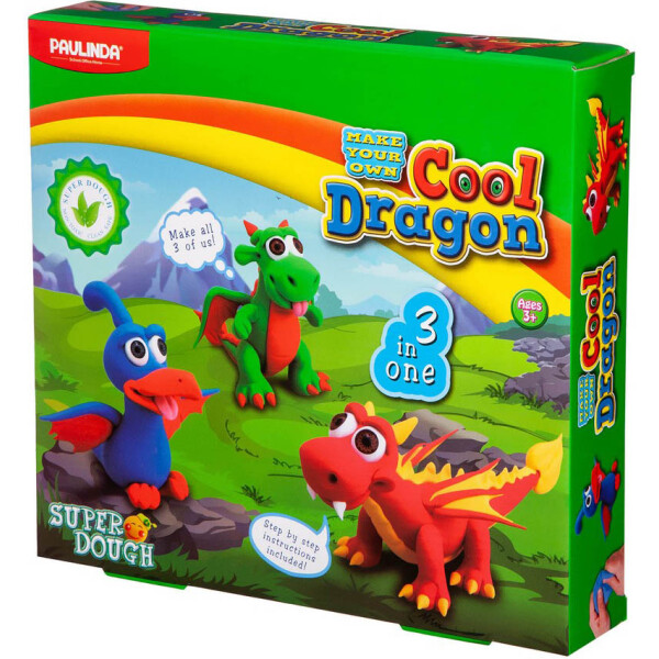 

Масса для лепки Paulinda Super Dough Cool Dragon Драконы 3 в 1 PL-081554