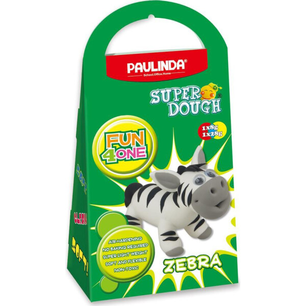 

Масса для лепки Paulinda Super Dough Fun4one Зебра (подвижные глаза) PL-1563