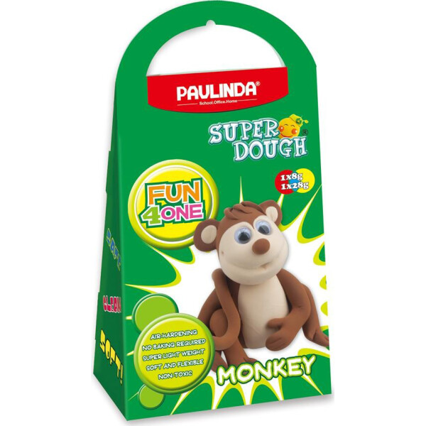 

Масса для лепки Paulinda Super Dough Fun4one Обезьяна (подвижные глаза)PL-1566