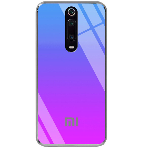 

TPU+Glass чехол Gradient Rainbow с лого для Xiaomi Mi 9T Pro (Синий) (737982)