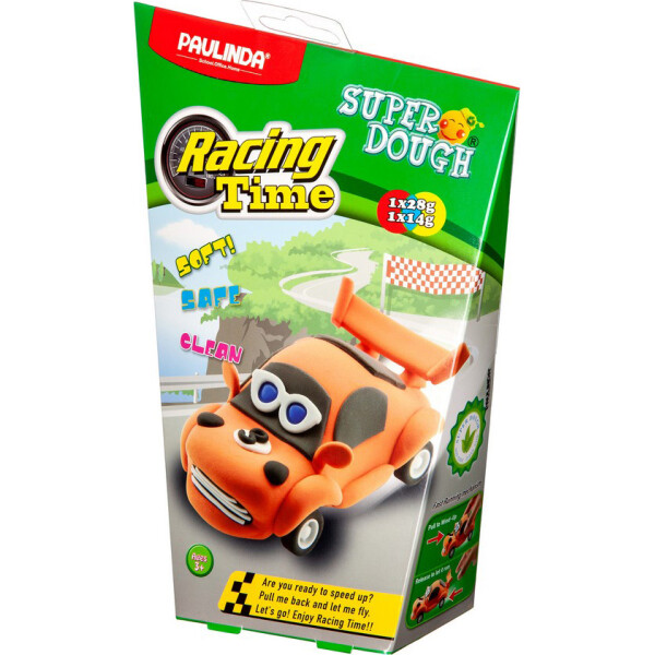 

Масса для лепки Paulinda Super Dough Racing time Машинка оранжевая инерционный механизм PL-081161-3