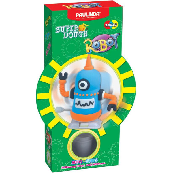 

Масса для лепки Paulinda Super Dough Robot заводной механизм (шагает) голубой PL-081178-6