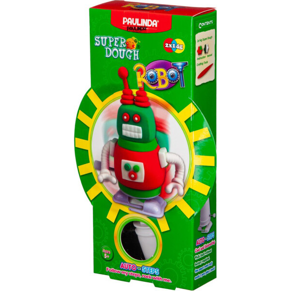 

Масса для лепки Paulinda Super Dough Robot заводной механизм (шагает) красный PL-081178-1