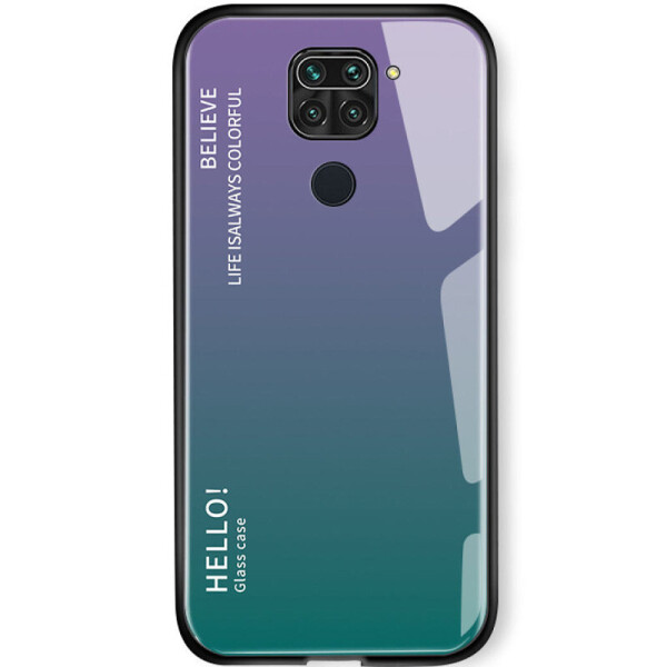 

TPU+Glass чехол Gradient HELLO для Xiaomi Redmi 10X (Сиреневый) (926549)