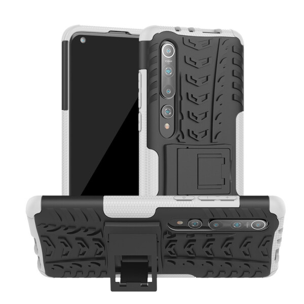 

Чехол Armored для Xiaomi Mi 10 Pro противоударный бампер с подставкой белый