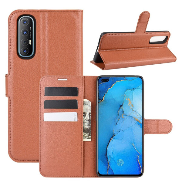 

Чехол Luxury для Oppo Reno3 Pro (5G) книжка коричневый