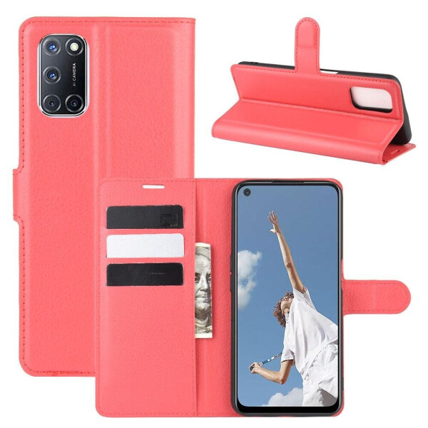 

Чехол Luxury для Oppo A72 книжка красный