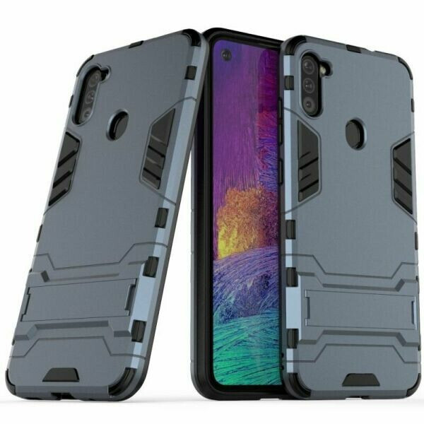 

Чехол Hybrid case для Samsung Galaxy M11 (M115) бампер с подставкой темно-синий