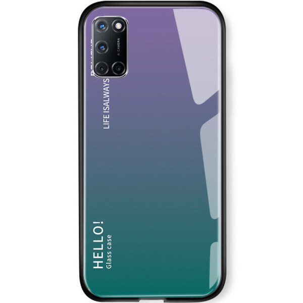 

TPU+Glass чехол Gradient HELLO для Oppo A92 (Сиреневый) (926486)