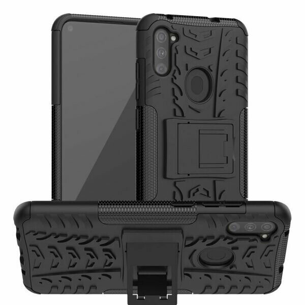 

Чехол Armored для Samsung Galaxy A11 (A115) противоударный бампер с подставкой черный