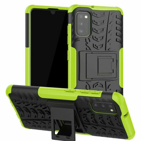 

Чехол Armored для Samsung Galaxy A41 (A415) противоударный бампер с подставкой салатовый