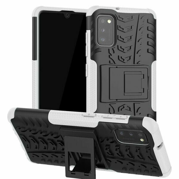 

Чехол Armored для Samsung Galaxy A41 (A415) противоударный бампер с подставкой белый