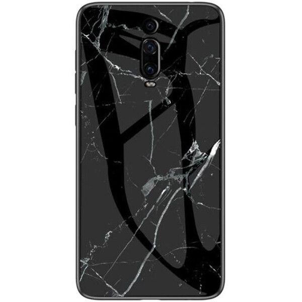 

TPU+Glass чехол Luxury Marble для Xiaomi Redmi K20 Pro (Черный) (712766)