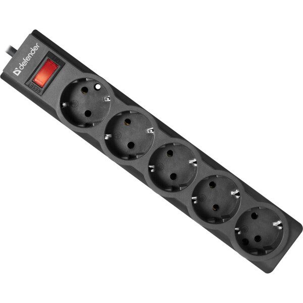 

Сетевой фильтр Defender ES largo 1.8m 5 роз. Black (99497) (6383545)