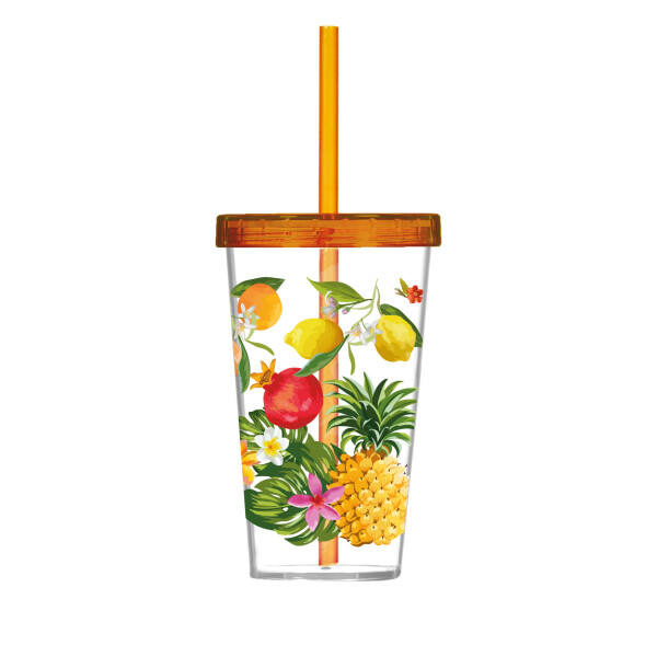 

Стакан с трубочкой HEREVIN FRUIT (6480239)