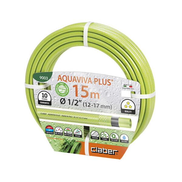 

Шланг для полива Claber Aquaviva Plus 1/2" 15м (90030000)