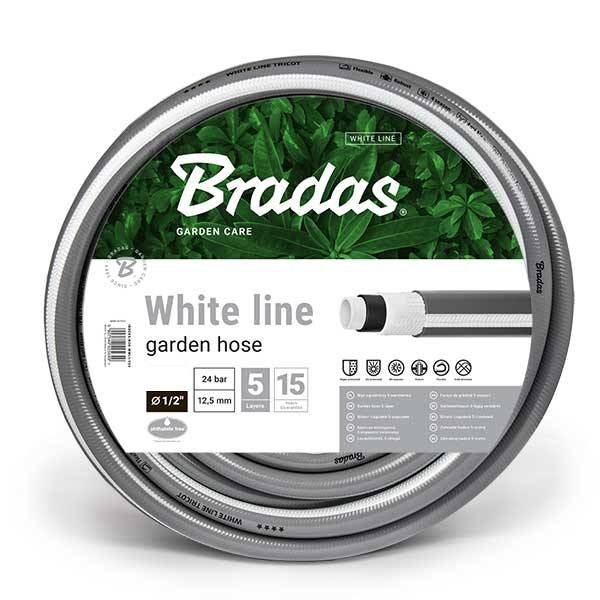 

Шланг садовый Bradas 5 слойный WHITE LINE 1/2", 50м WWL1/250