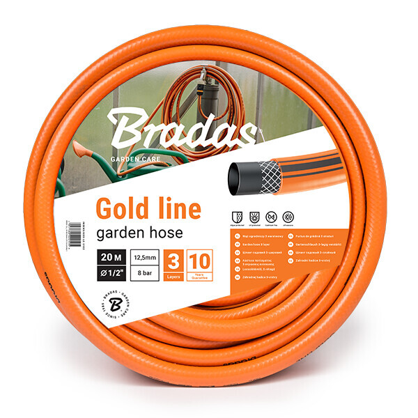 

Шланг садовый Bradas GOLD LINE 1/2" 20м, WGL1/220