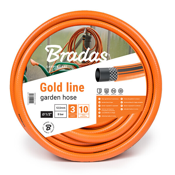 

Шланг садовый Bradas GOLD LINE 1/2" 50м, WGL1/250