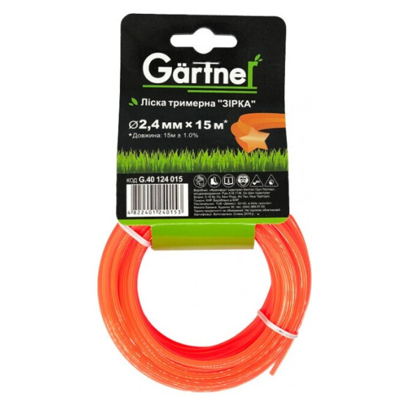 

Леска для триммера GARTNER Звезда 2,4мм/15м (G.40124015)