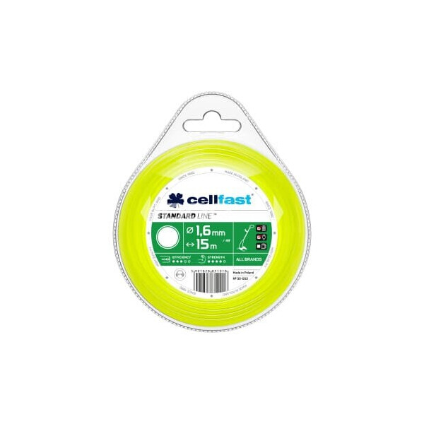 

Леска для триммера Cellfast круглая 1,6мм/15м (35-002)