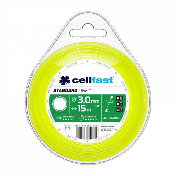 

Леска для триммера Cellfast круглая 3,0мм/15м (35-005)