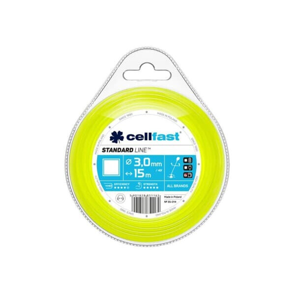 

Леска для триммера Cellfast квадратная 3,0мм/15м (35-014)