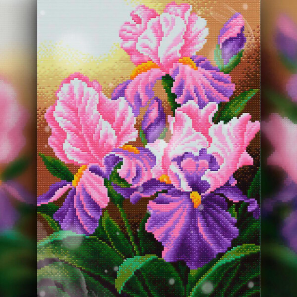 

Алмазная вышивка Розовые ирисы 30x40 The Wortex Diamonds (TWD10058)