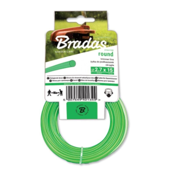 

Леска для триммера Bradas TRIMMER круглая 2,7ммx15м (ZTO2715K)