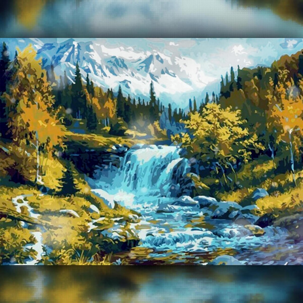 

Алмазная вышивка Лесной водопад 30x40 The Wortex Diamonds (TWD30043)