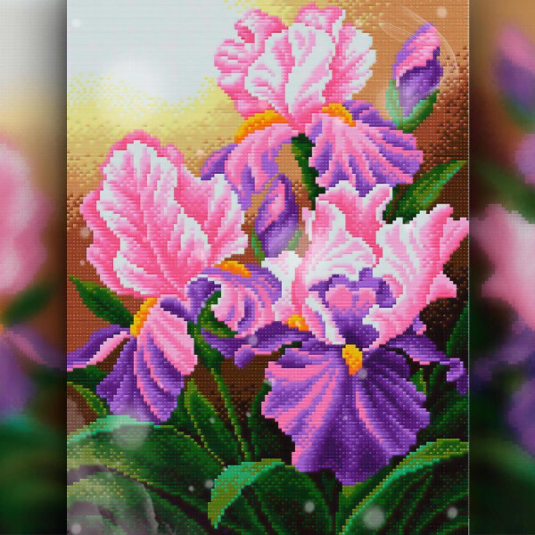 

Алмазная вышивка Розовые ирисы 40x50 The Wortex Diamonds (TWD10058L)