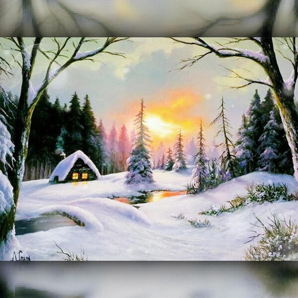 

Алмазная вышивка Снежная зима 40x50 The Wortex Diamonds (TWD30055L)
