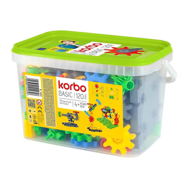 

Набор для творческого конструирования Korbo Basic 120 деталей (R.1404)