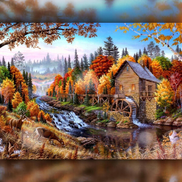 

Алмазная вышивка Рання осень в лесу 40x50 The Wortex Diamonds (TWD30048L)