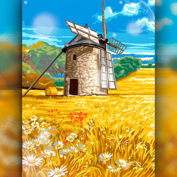 

Алмазная вышивка The Wortex Diamonds Мельница на поле 40x50 (TWD30013L)