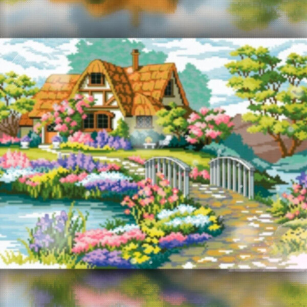 

Алмазная вышивка The Wortex Diamonds Дом у ручья 40x50 (TWD30027L)