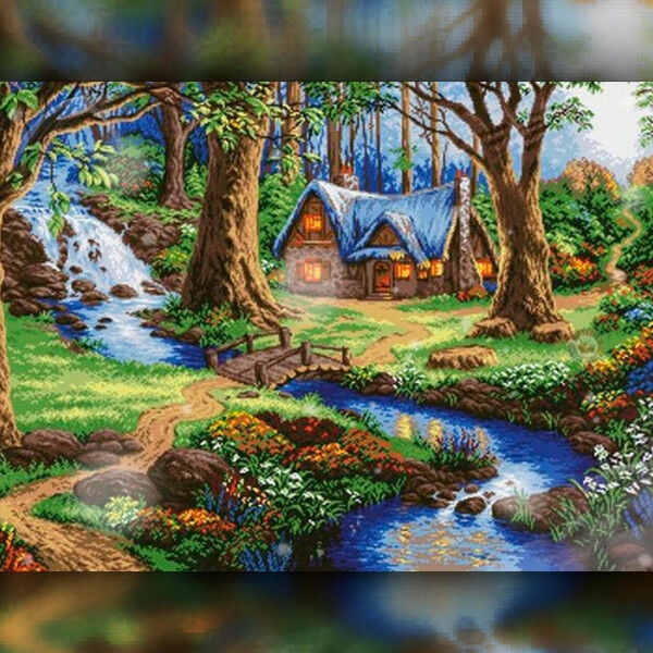 

Алмазная вышивка Дом у водопада 30x40 The Wortex Diamonds (TWD30045)