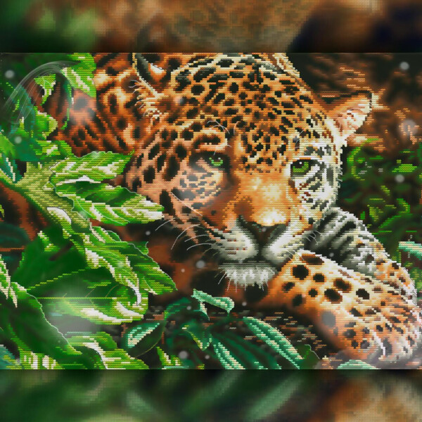 

Алмазная вышивка Леопард 40x50 The Wortex Diamonds (TWD20078L)