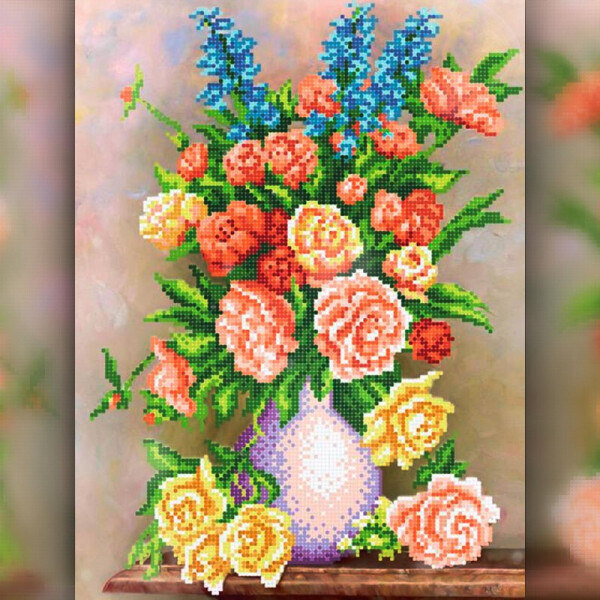 

Алмазная вышивка The Wortex Diamonds Алмазная вышивка Розы в вазе 30x40 (TWD10006)