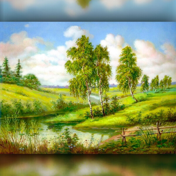 

Алмазная вышивка The Wortex Diamonds Березы у реки 30x40 (TWD30004)